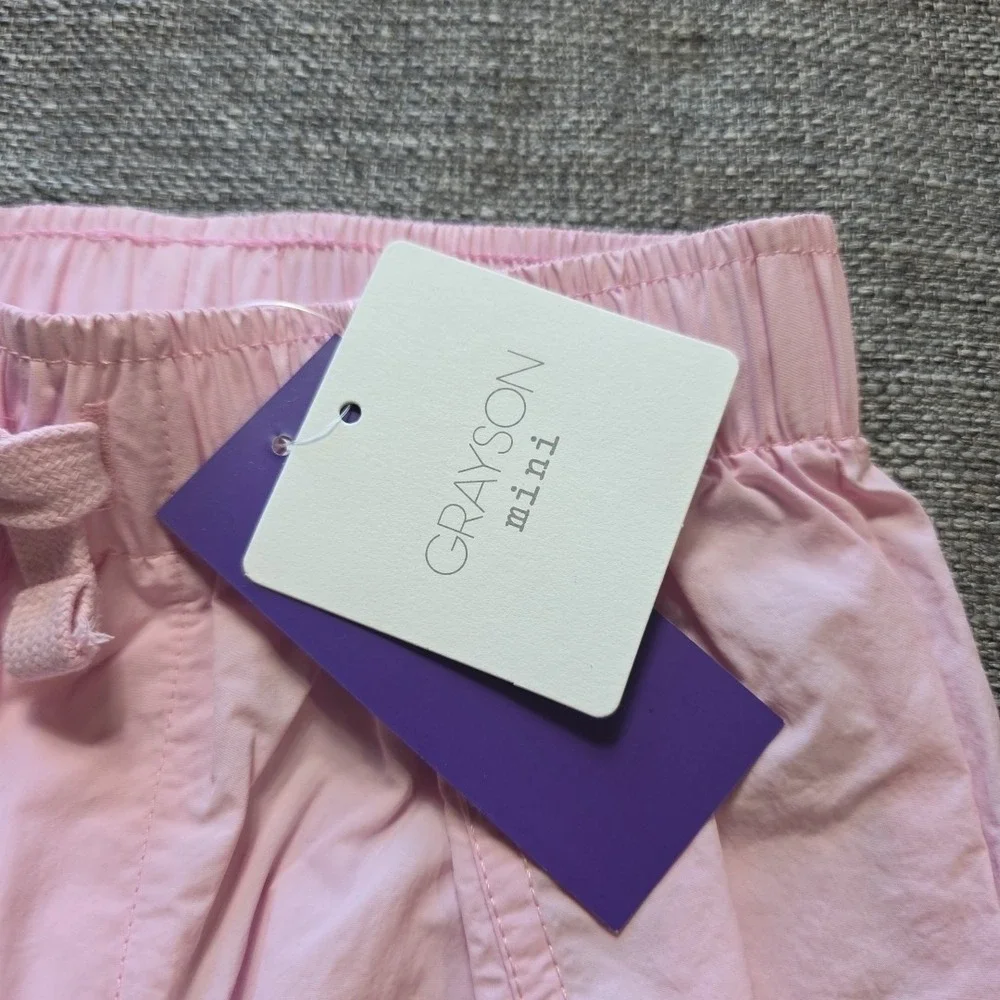 Grayson Mini Girls 2T Pink Parachute Pants Lightweight Pull-On Elastic Tie Waist